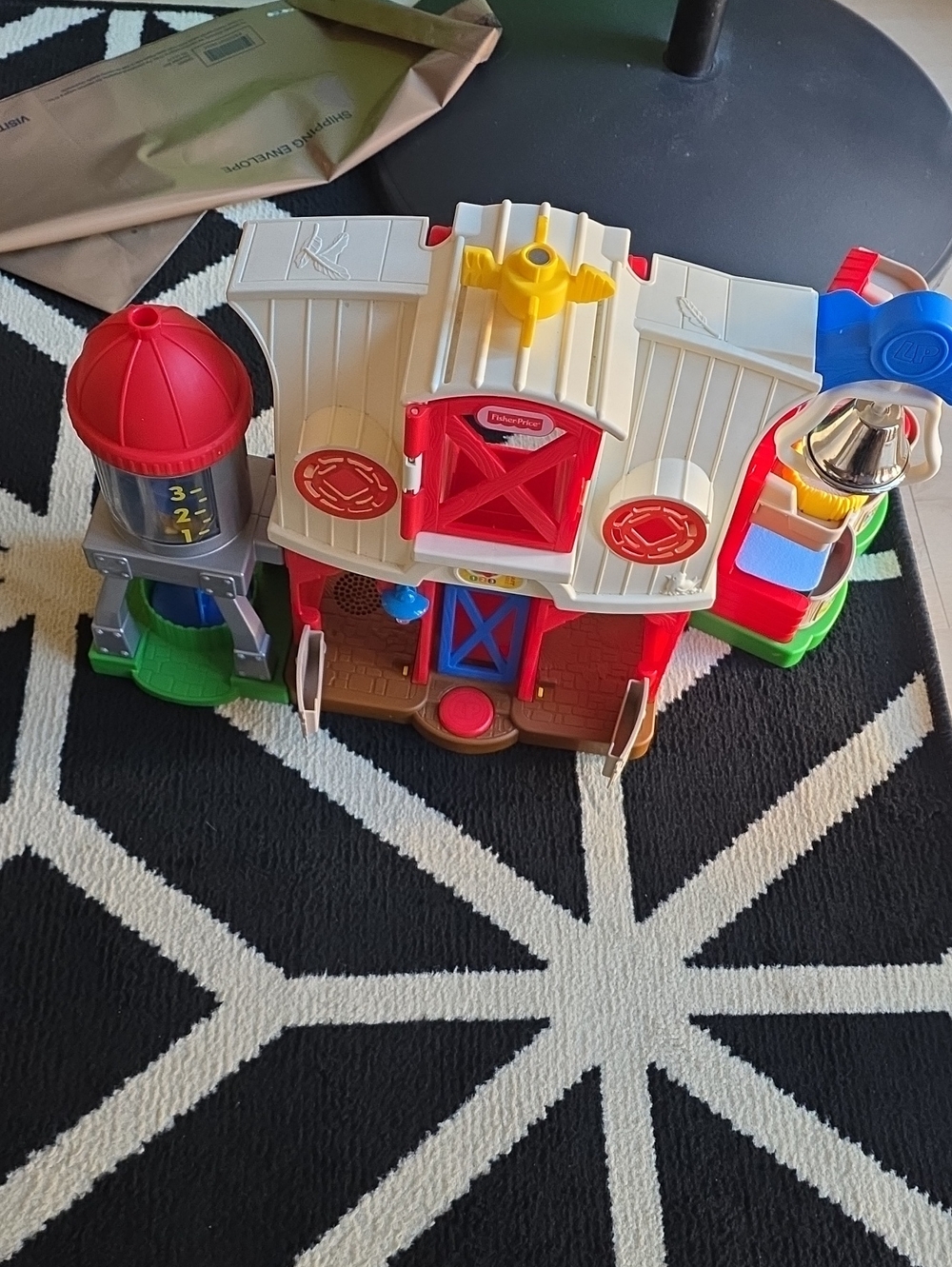 Fisher-Price Red, White & Yellow Play Barn Activity Center